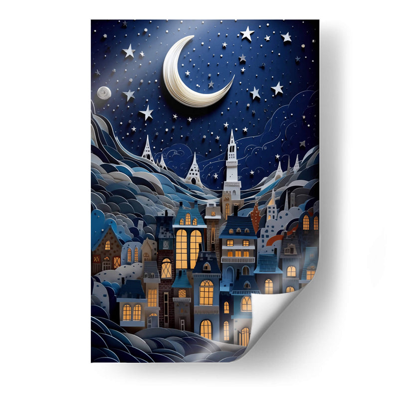 NOCHE ESTRELLADA EN PAPEL - Dav Madrid | Cuadro decorativo de Canvas Lab