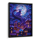 EL GATO Y LA NOCHE - Dav Madrid | Cuadro decorativo de Canvas Lab