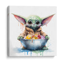Baby Yoda Breakfast - Sophie P | Cuadro decorativo de Canvas Lab