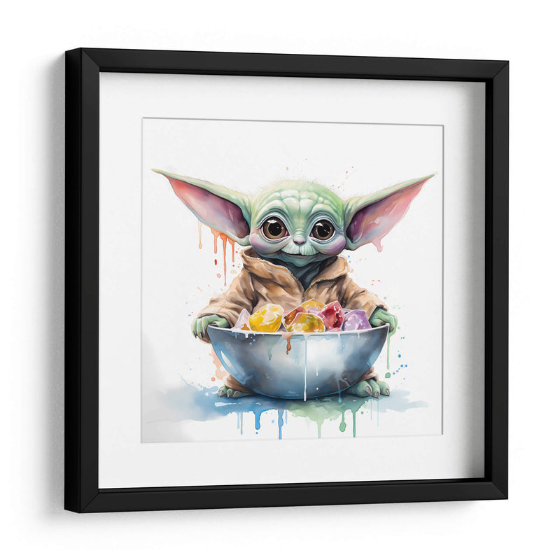 Baby Yoda Breakfast - Sophie P | Cuadro decorativo de Canvas Lab