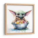 Baby Yoda Breakfast - Sophie P | Cuadro decorativo de Canvas Lab