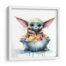 Baby Yoda Breakfast - Sophie P | Cuadro decorativo de Canvas Lab
