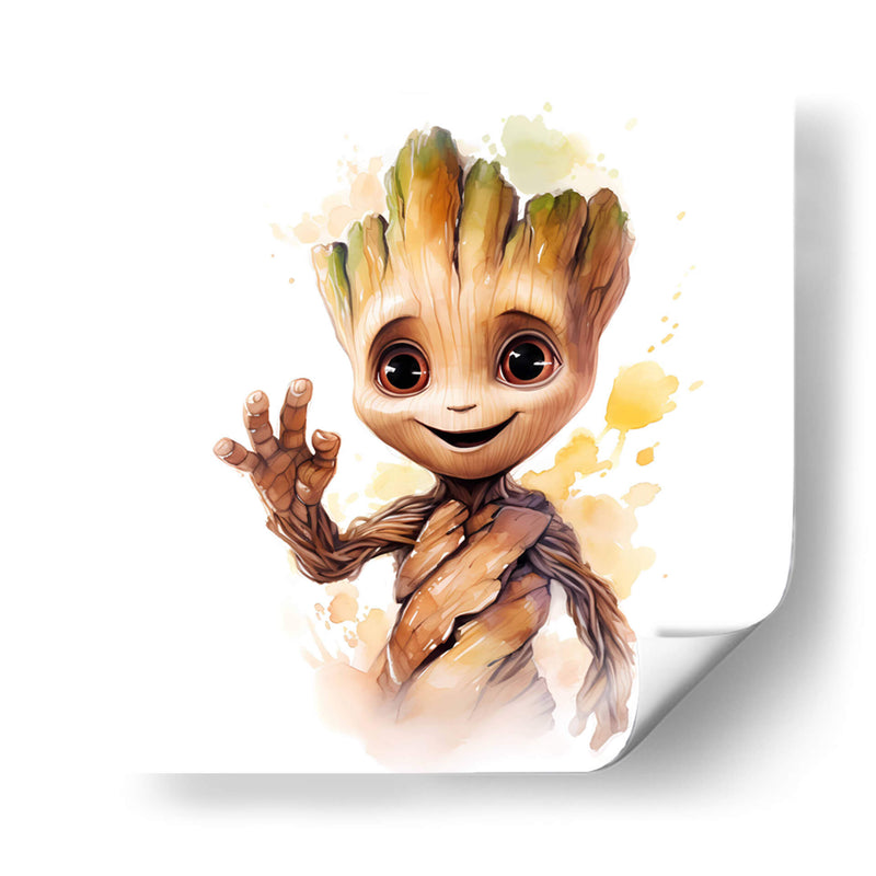 Hola Baby Groot III - Sophie P | Cuadro decorativo de Canvas Lab