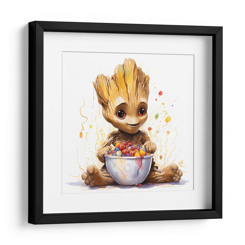 Baby Groot Breakfast - Sophie P | Cuadro decorativo de Canvas Lab