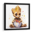 Baby Groot Breakfast - Sophie P | Cuadro decorativo de Canvas Lab