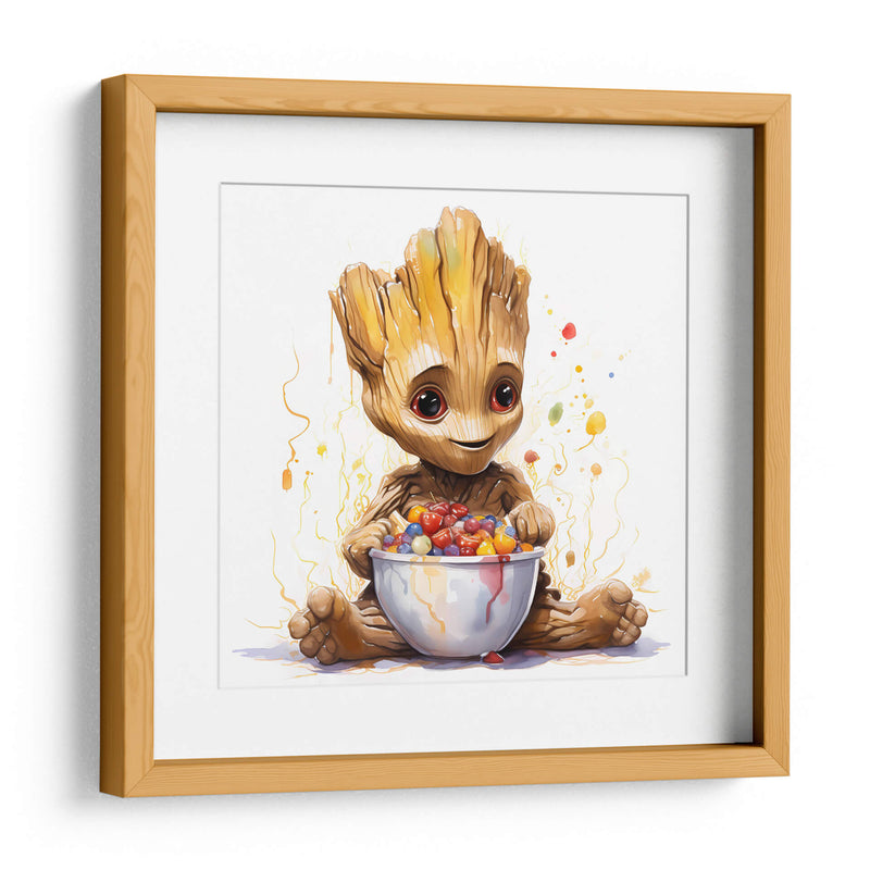Baby Groot Breakfast - Sophie P | Cuadro decorativo de Canvas Lab