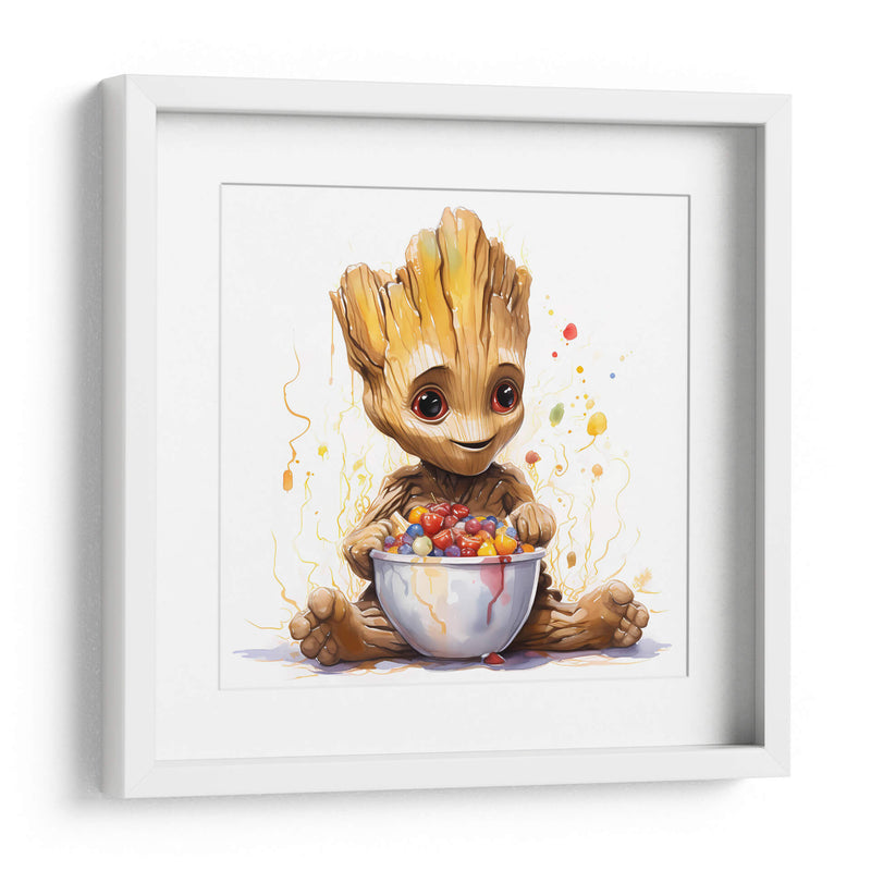 Baby Groot Breakfast - Sophie P | Cuadro decorativo de Canvas Lab