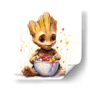 Baby Groot Breakfast - Sophie P | Cuadro decorativo de Canvas Lab