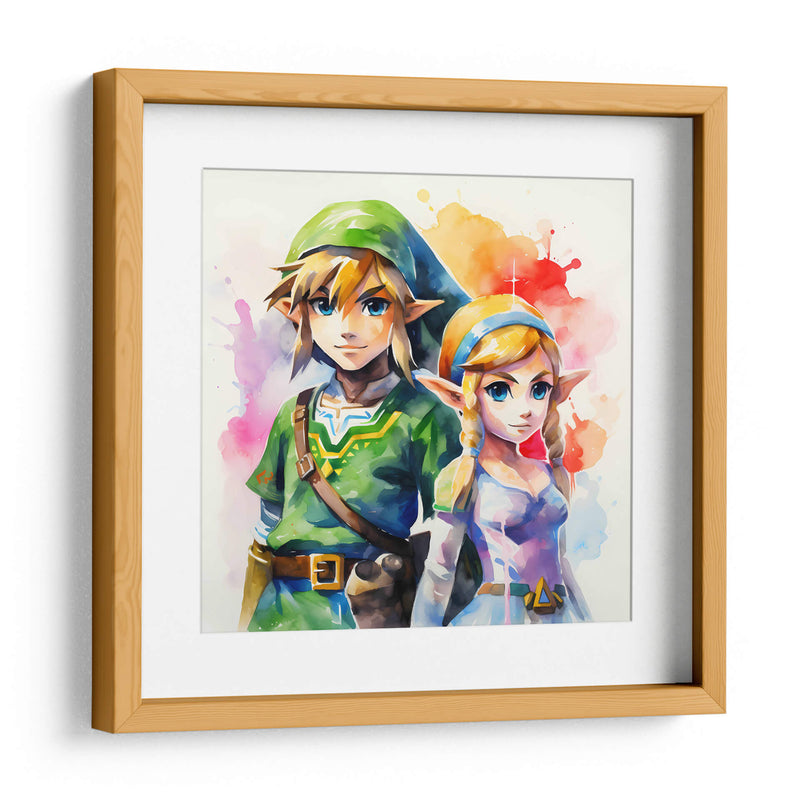 Link Y Zelda - Sophie P | Cuadro decorativo de Canvas Lab