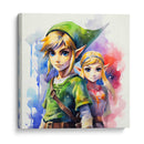 Link Con Zelda - Sophie P | Cuadro decorativo de Canvas Lab