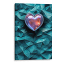 Mi Corazón Iridiscente en fondo Turquesa - DeLaVegaGaming | Cuadro decorativo de Canvas Lab