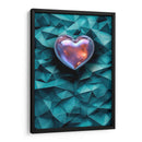 Mi Corazón Iridiscente en fondo Turquesa - DeLaVegaGaming | Cuadro decorativo de Canvas Lab
