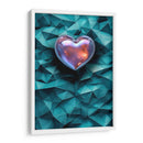 Mi Corazón Iridiscente en fondo Turquesa - DeLaVegaGaming | Cuadro decorativo de Canvas Lab