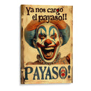 Letreros Mexicanos - Payaso - DeLaVegaGaming | Cuadro decorativo de Canvas Lab