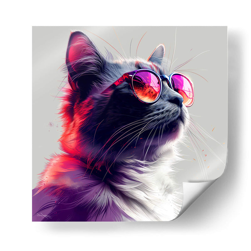 Animales Veraniegos - Gato - DeLaVegaGaming | Cuadro decorativo de Canvas Lab