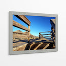 Madera, azul _ sombras - Anivpaz | Cuadro decorativo de Canvas Lab