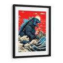 Godzilla y la Gran Ola - Paltik Arte Digital | Cuadro decorativo de Canvas Lab