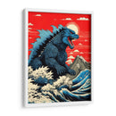 Godzilla y la Gran Ola - Paltik Arte Digital | Cuadro decorativo de Canvas Lab