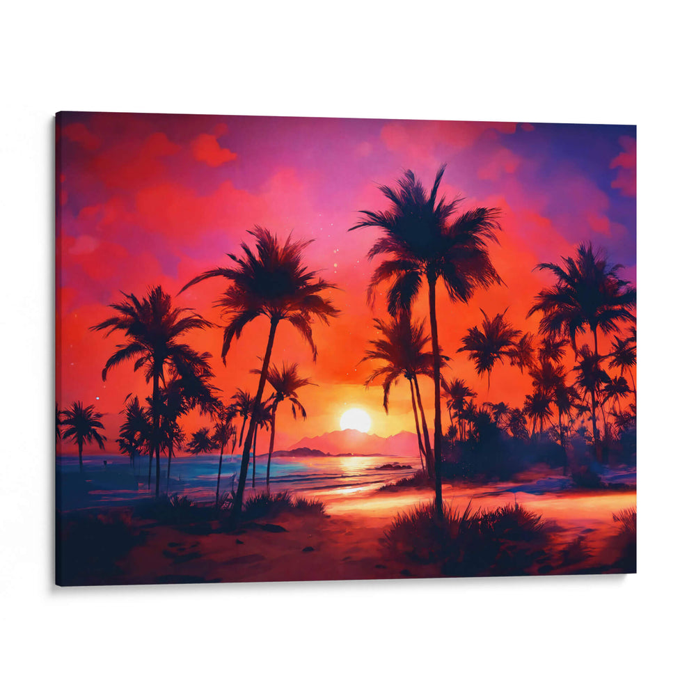 Palmeras en el atardecer  - Paltik Arte Digital | Cuadro decorativo de Canvas Lab