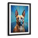 Retrato de Mascotas: Belgian Malinois arte abstracto Fusión Cromática - humberto110283 | Cuadro decorativo de Canvas Lab