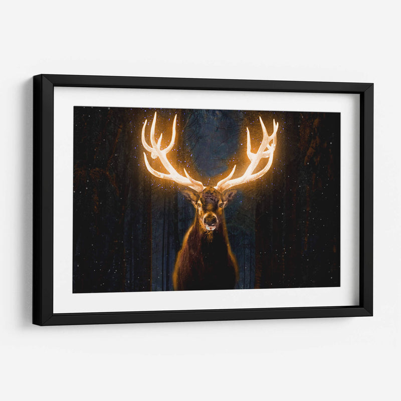 Ciervo-Cuernos Luminosos - El Warlock | Cuadro decorativo de Canvas Lab