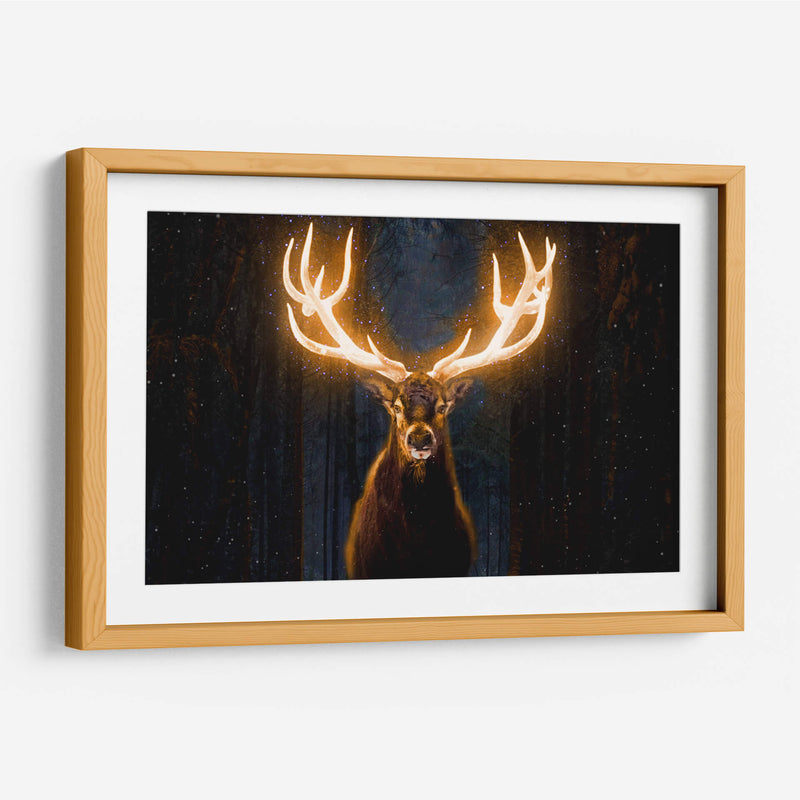 Ciervo-Cuernos Luminosos - El Warlock | Cuadro decorativo de Canvas Lab