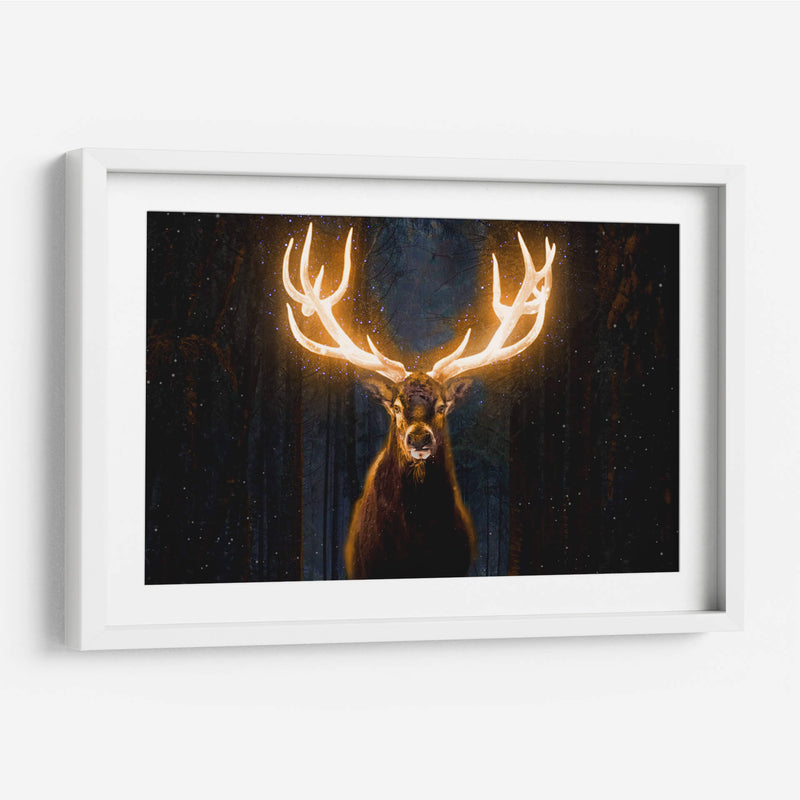 Ciervo-Cuernos Luminosos - El Warlock | Cuadro decorativo de Canvas Lab