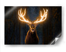 Ciervo-Cuernos Luminosos - El Warlock | Cuadro decorativo de Canvas Lab