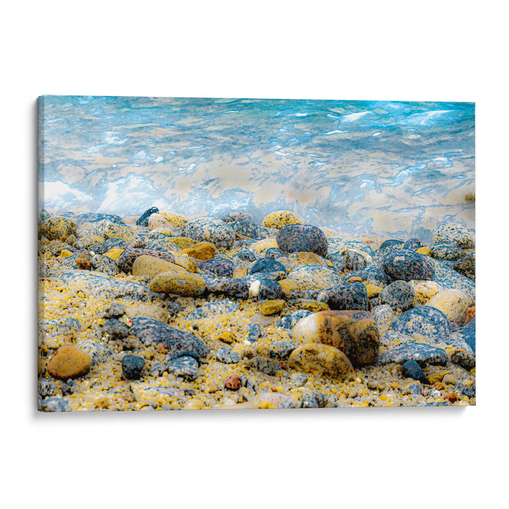 Balance de azules reflejos y ocres del mar - FErB | Cuadro decorativo de Canvas Lab