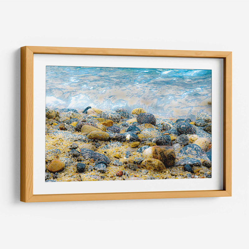 Balance de azules reflejos y ocres del mar - FErB | Cuadro decorativo de Canvas Lab