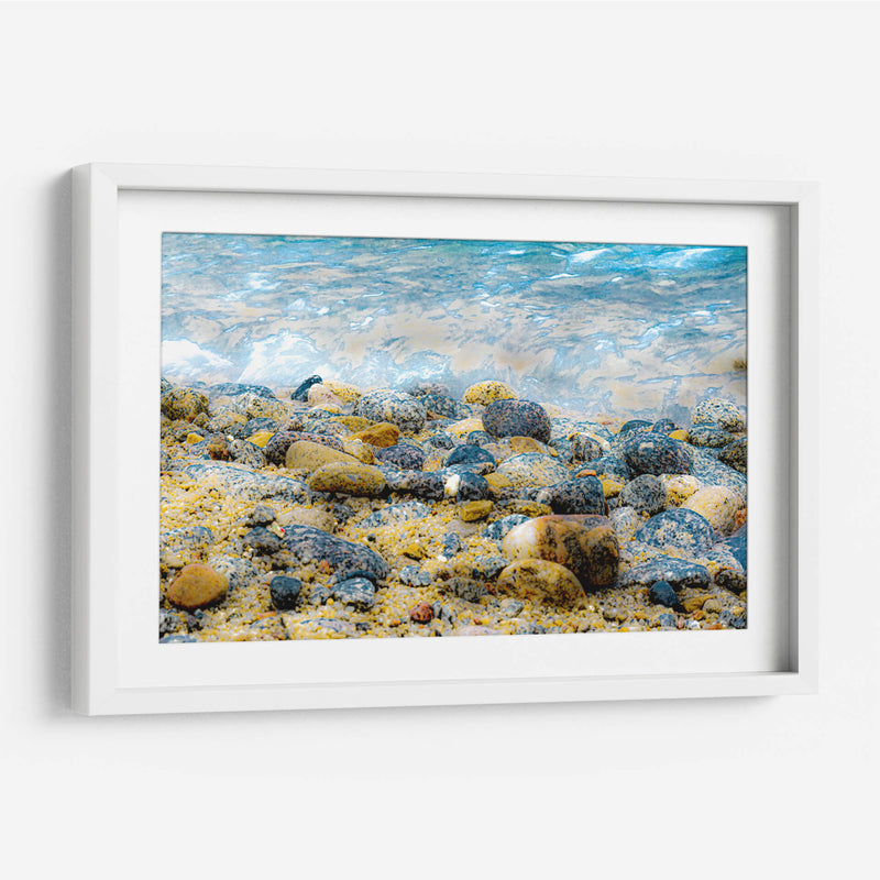 Balance de azules reflejos y ocres del mar - FErB | Cuadro decorativo de Canvas Lab