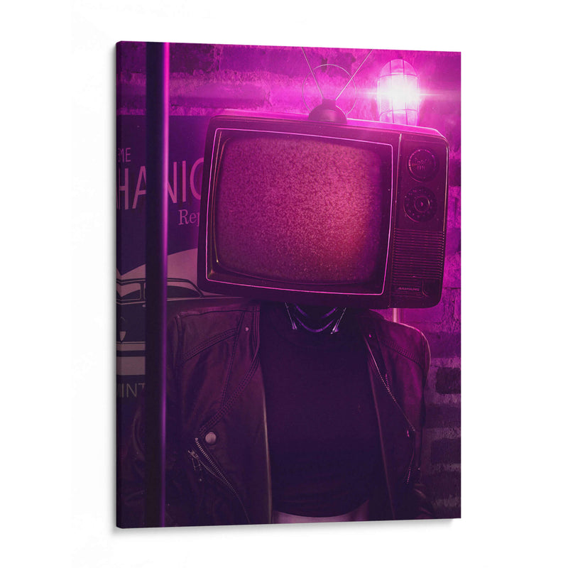 Mujer Televisor - Showdown Connection | Cuadro decorativo de Canvas Lab