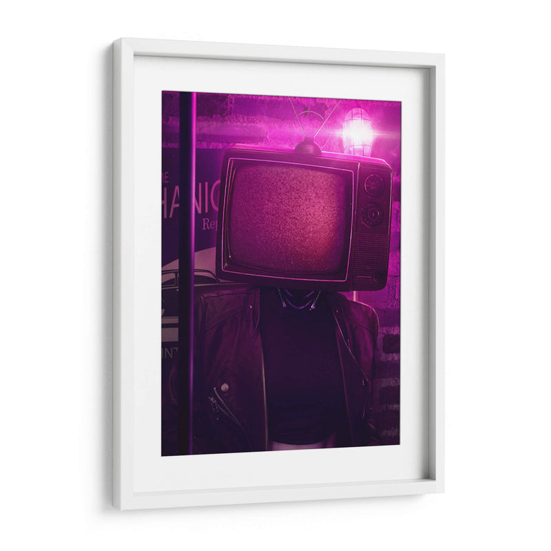 Mujer Televisor - Showdown Connection | Cuadro decorativo de Canvas Lab