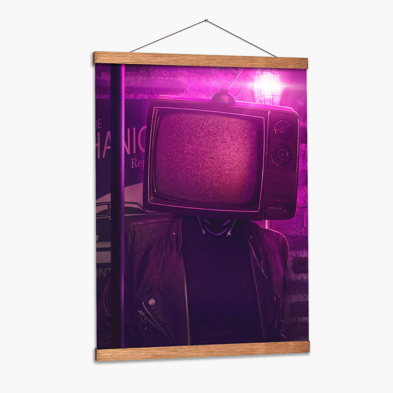 Mujer Televisor - Showdown Connection | Cuadro decorativo de Canvas Lab