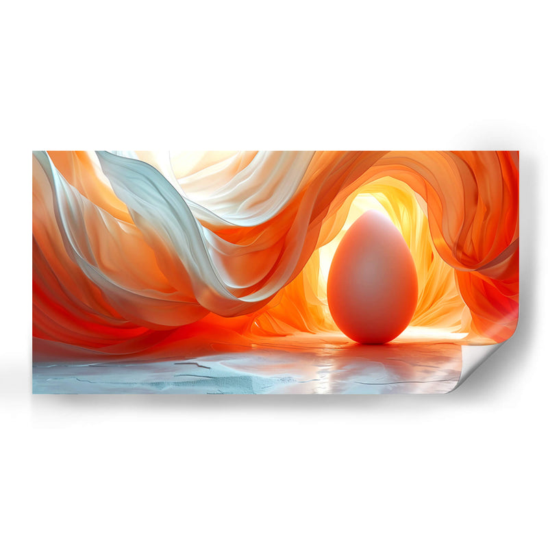 Huevo Abstracto - Anaranjado - 2 - DeLaVegaGaming | Cuadro decorativo de Canvas Lab