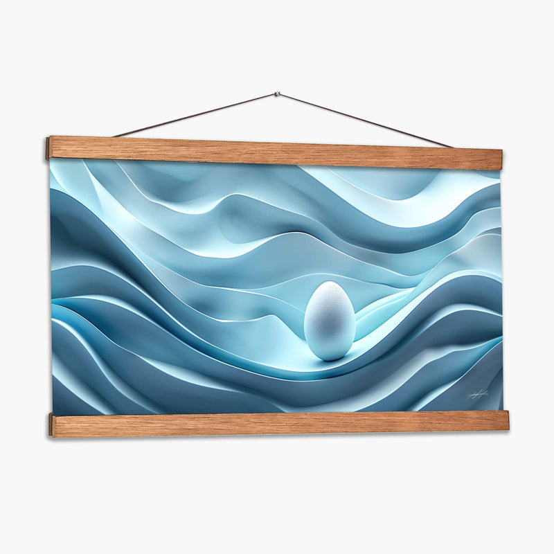Huevo Abstracto - Azul - 1 - DeLaVegaGaming | Cuadro decorativo de Canvas Lab