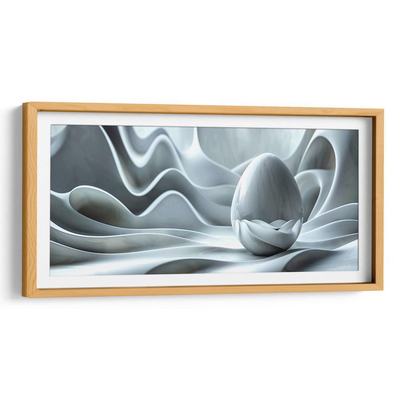 Huevo Abstracto - Blanco - 1 - DeLaVegaGaming | Cuadro decorativo de Canvas Lab