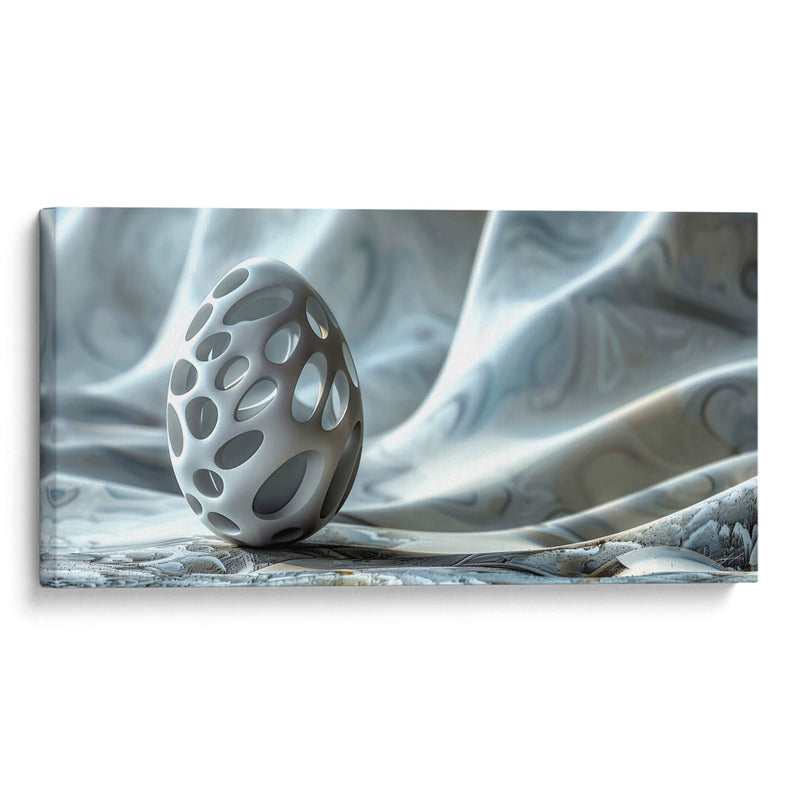 Huevo Abstracto - Blanco - 2 - DeLaVegaGaming | Cuadro decorativo de Canvas Lab