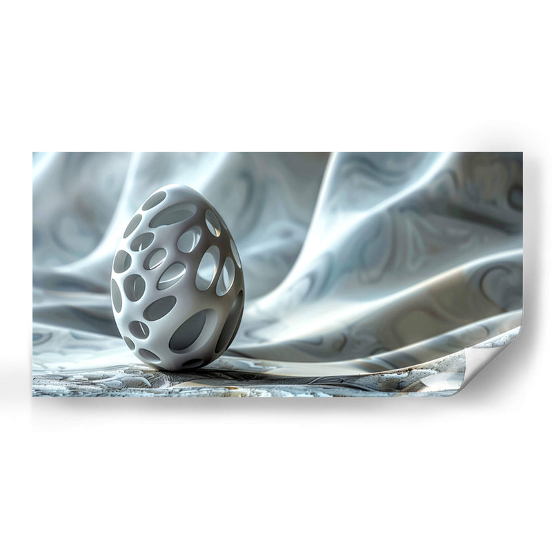 Huevo Abstracto - Blanco - 2 - DeLaVegaGaming | Cuadro decorativo de Canvas Lab