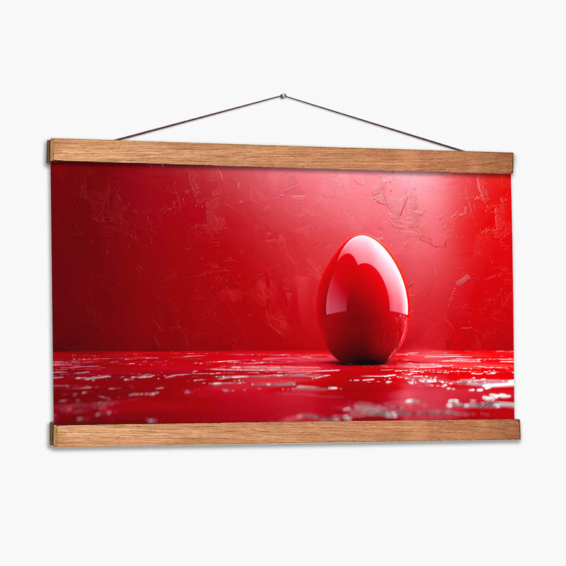 Huevo Abstracto - Rojo - 2 - DeLaVegaGaming | Cuadro decorativo de Canvas Lab