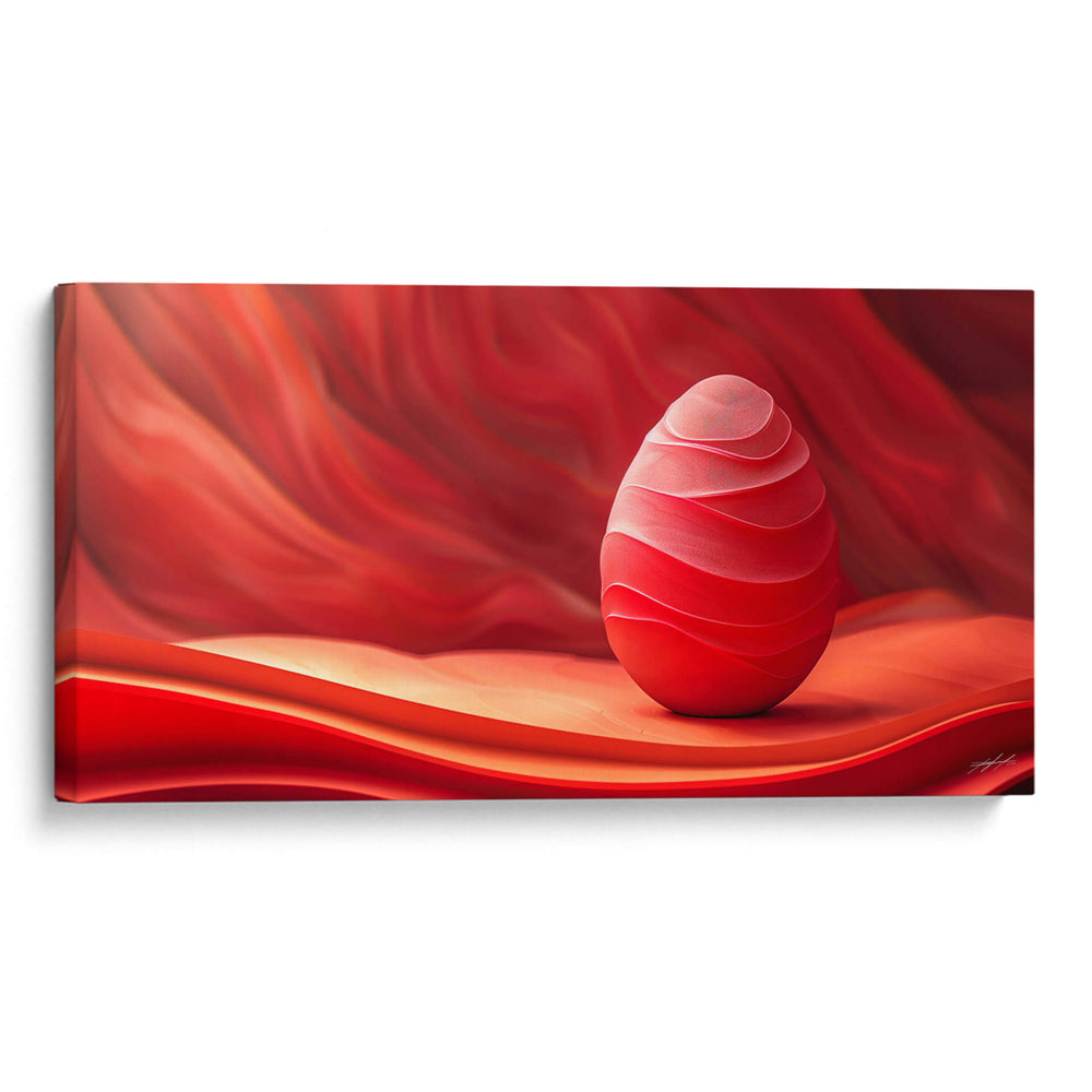 Huevo Abstracto - Rojo - 5 - DeLaVegaGaming | Cuadro decorativo de Canvas Lab
