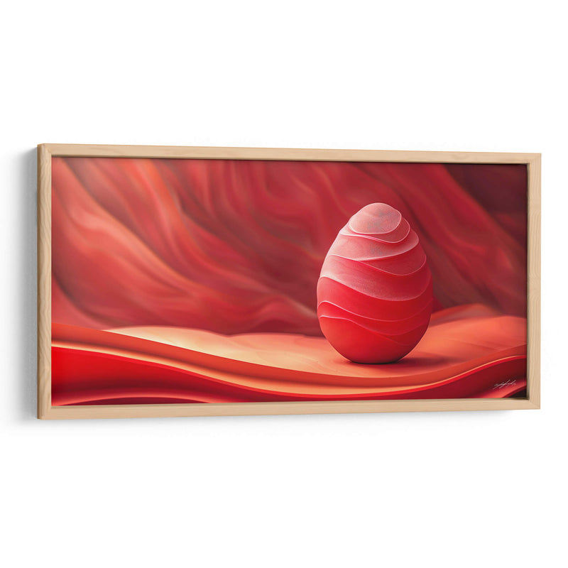 Huevo Abstracto - Rojo - 5 - DeLaVegaGaming | Cuadro decorativo de Canvas Lab