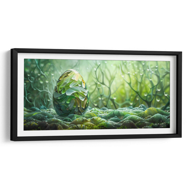 Huevo Abstracto - Verde - 1 - DeLaVegaGaming | Cuadro decorativo de Canvas Lab