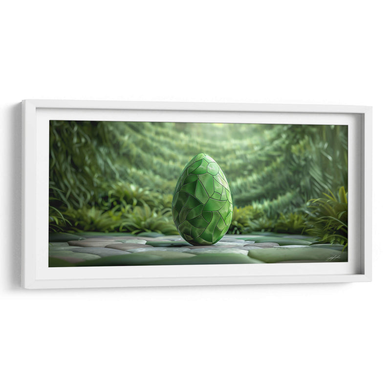 Huevo Abstracto - Verde - 3 - DeLaVegaGaming | Cuadro decorativo de Canvas Lab