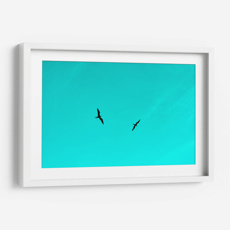 Vuelo en pareja entre Celeste - FErB | Cuadro decorativo de Canvas Lab