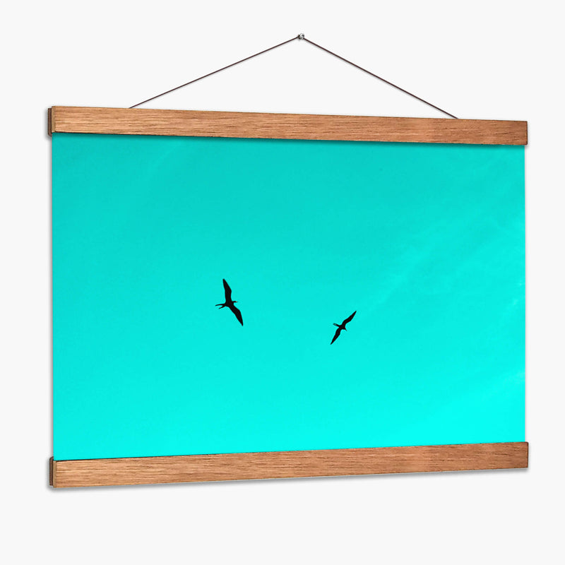 Vuelo en pareja entre Celeste - FErB | Cuadro decorativo de Canvas Lab