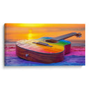 GUITARRA Y PLAYA - Cecilia Flores | Cuadro decorativo de Canvas Lab