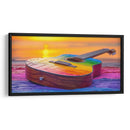 GUITARRA Y PLAYA - Cecilia Flores | Cuadro decorativo de Canvas Lab
