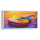 GUITARRA Y PLAYA - Cecilia Flores | Cuadro decorativo de Canvas Lab