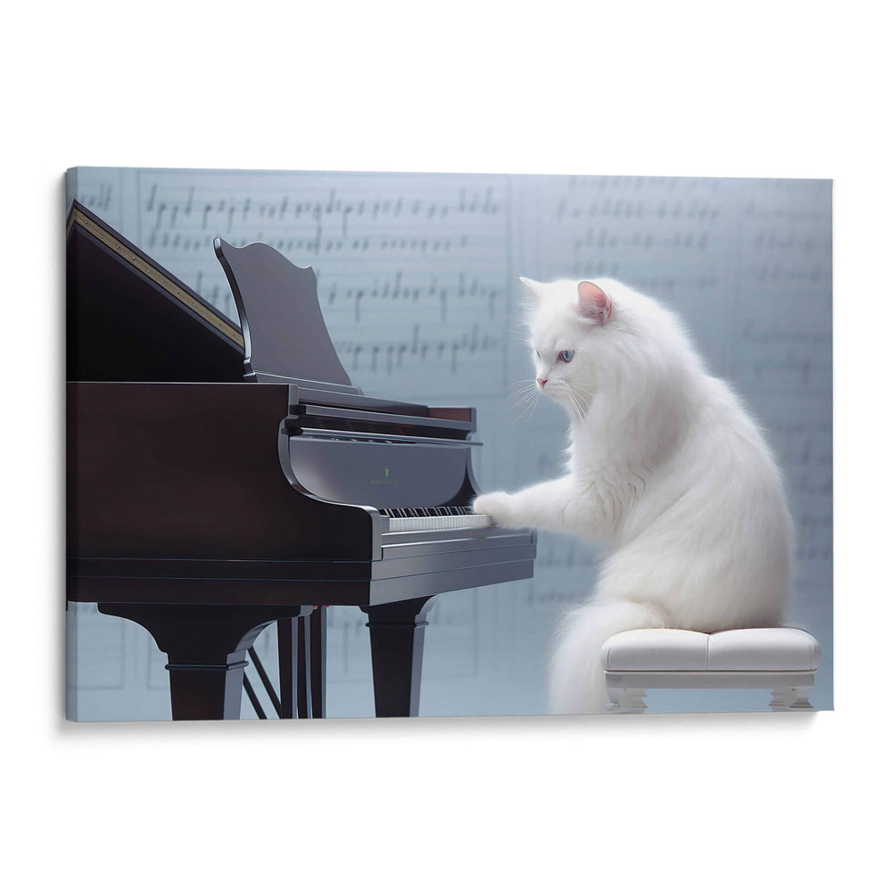 GATO TOCANDO EL PIANO - Cecilia Flores | Cuadro decorativo de Canvas Lab